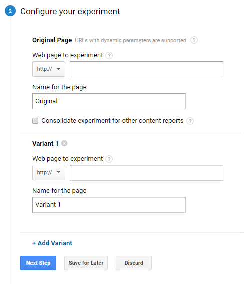 Configure Your Experiment