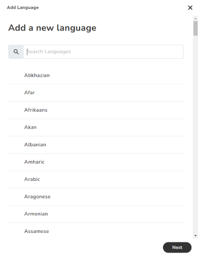 Add New Language