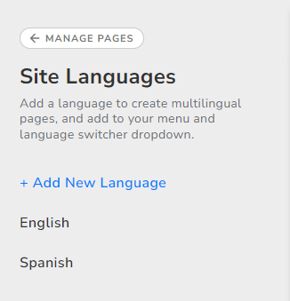 Site Languages