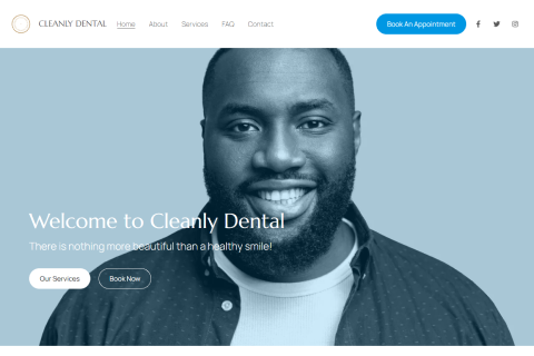 Make a Website with Cleanly Dental Template | Website.com